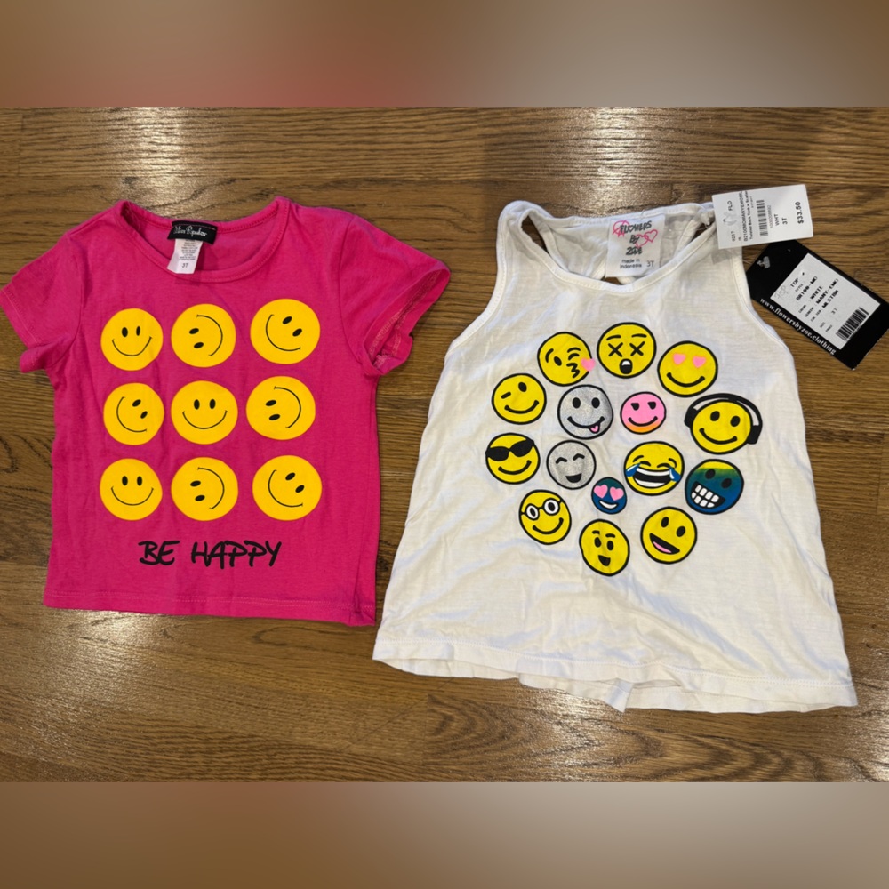 Flowers by Zoe & Miss Popular Smiley Tee & Tank Bundle Pink 3T